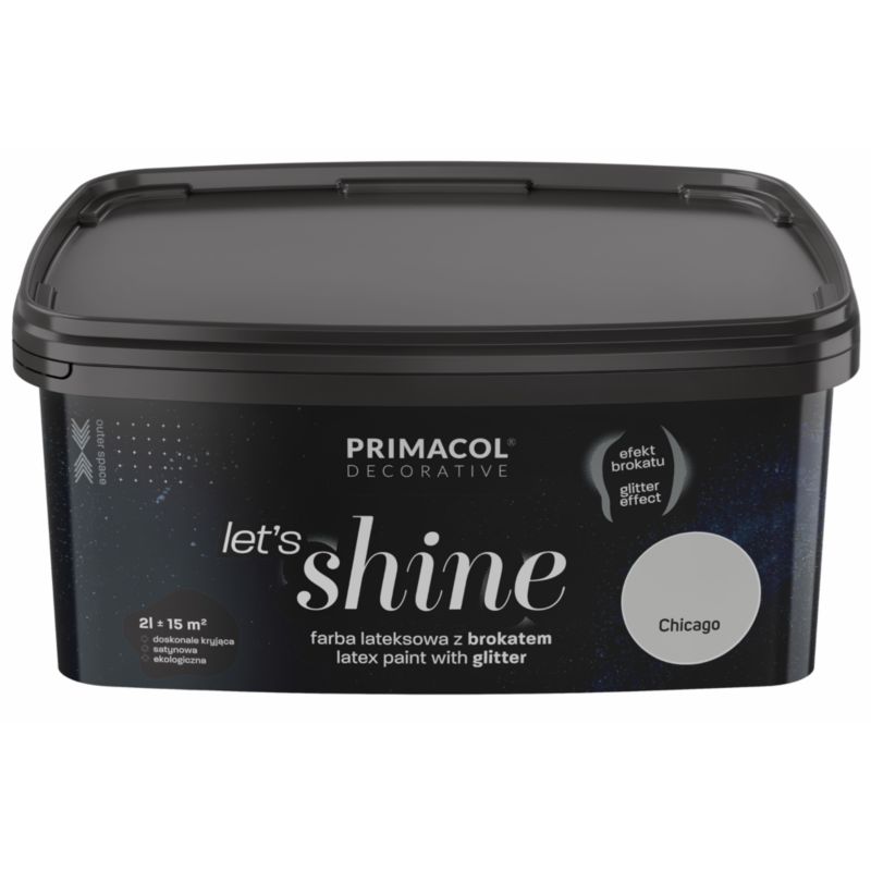 Primacol Let's Shine Chicago dekorativ maling lys grå 2 l