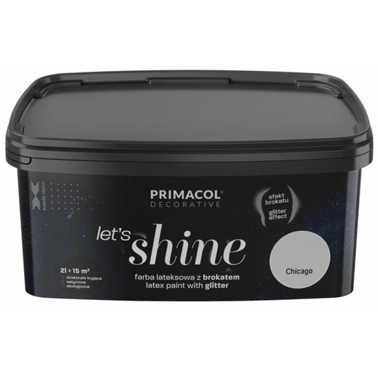 Primacol Let's Shine Chicago dekorativ maling lys grå 2 l