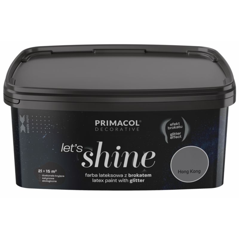 Primacol Let's Shine dekorativ maling Hong Kong mørkegrå 2 l