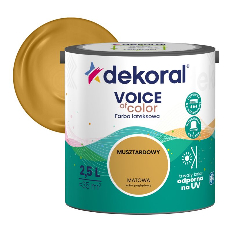 Dekoral Voice of Color maling i sennepsgul, 2,5 l