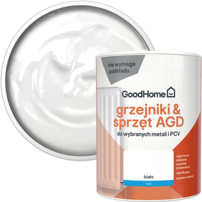 GoodHome hvid mat radiatorlak 0,75 l