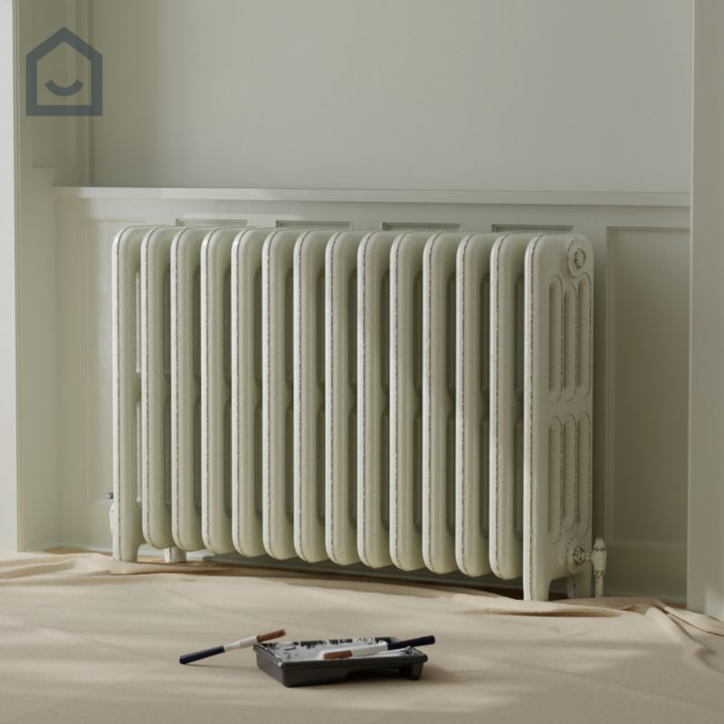 GoodHome hvid blank radiator- og husholdningsapparatmaling 0,375 l