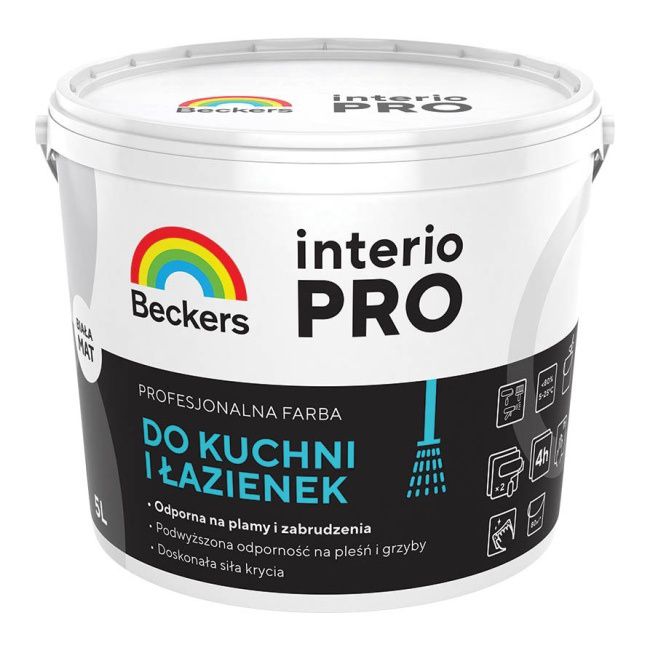 Beckers Interio Pro hvid maling til køkken og badeværelse 5 l