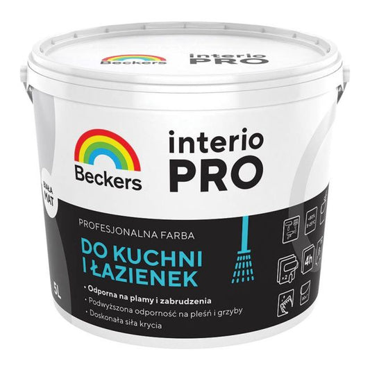 Beckers Interio Pro hvid maling til køkken og badeværelse 5 l