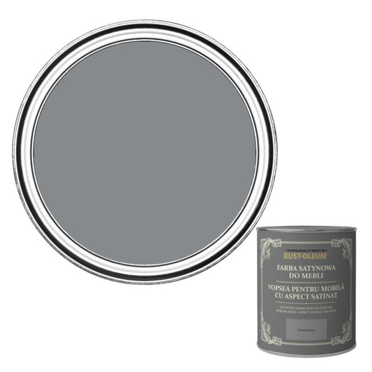 Rust-Oleum møbelmaling mørkegrå satin 0,75 l