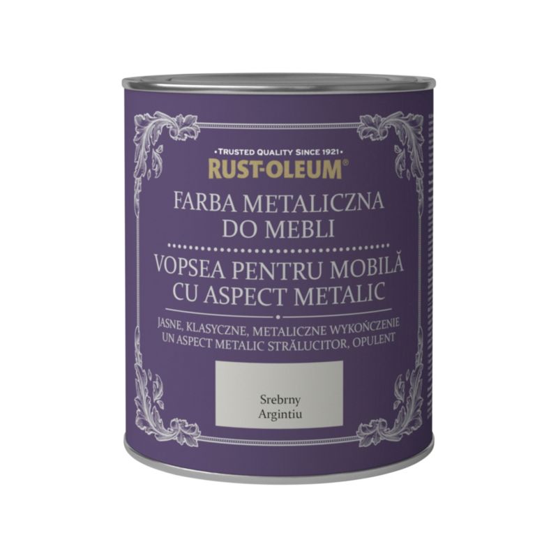 Rust-Oleum møbelmaling i sølvmetallic, 0,125 l