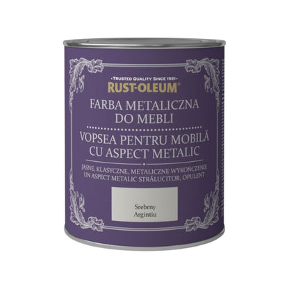 Rust-Oleum møbelmaling i sølvmetallic, 0,125 l