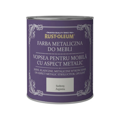 Rust-Oleum møbelmaling i sølvmetallic, 0,75 l