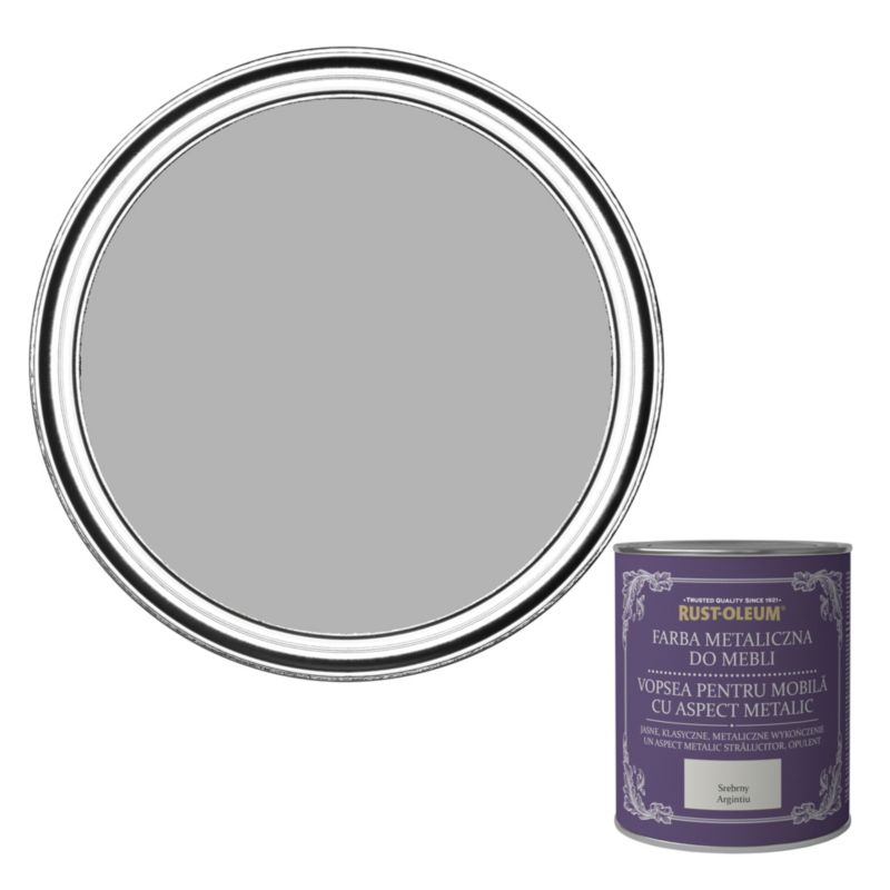 Rust-Oleum møbelmaling i sølvmetallic, 0,75 l