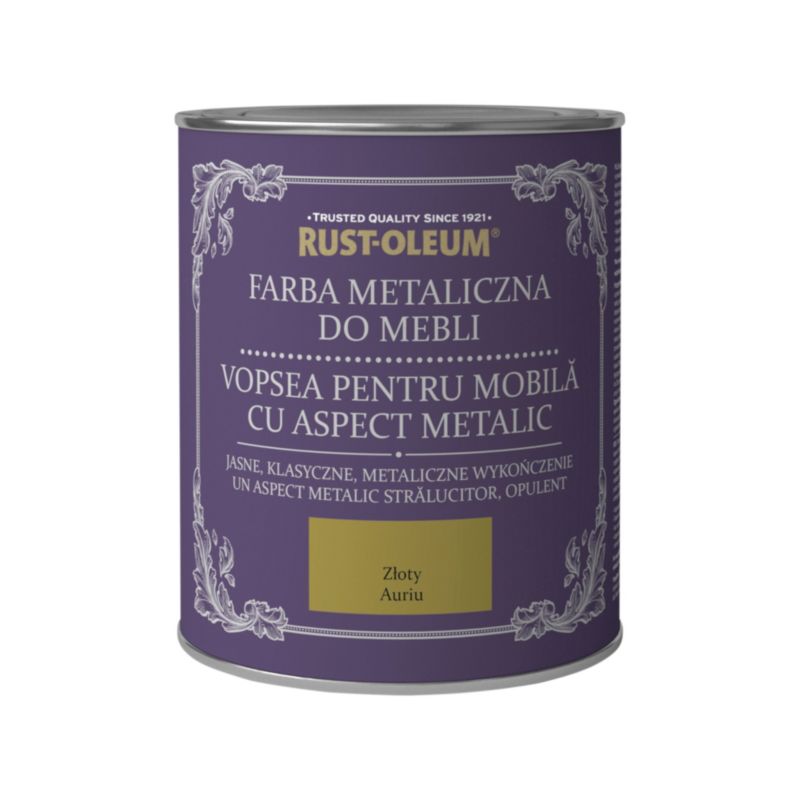 Rust-Oleum møbelmaling i gylden metallic, 0,75 l