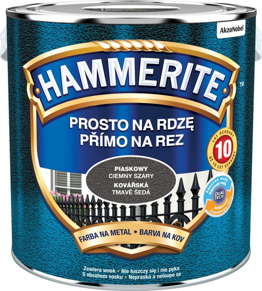 Hammerite metalmaling i mørk sandgrå 2,5 l