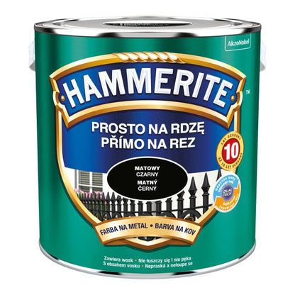 Hammerite Prosto på rust mat-sort metalmaling 2,5 l