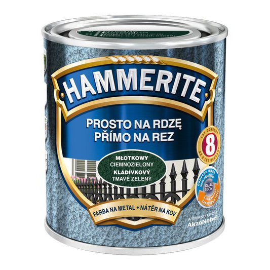 Hammerite metalmaling direkte på rust hammermørkegrøn 0,7 l