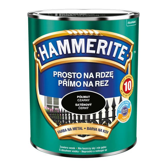 Hammerite metalmaling Prosto På Rust halvmat sort 0,7 l