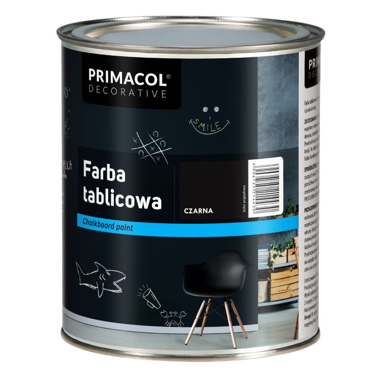 Primacol tavlemaling sort 0,75 l