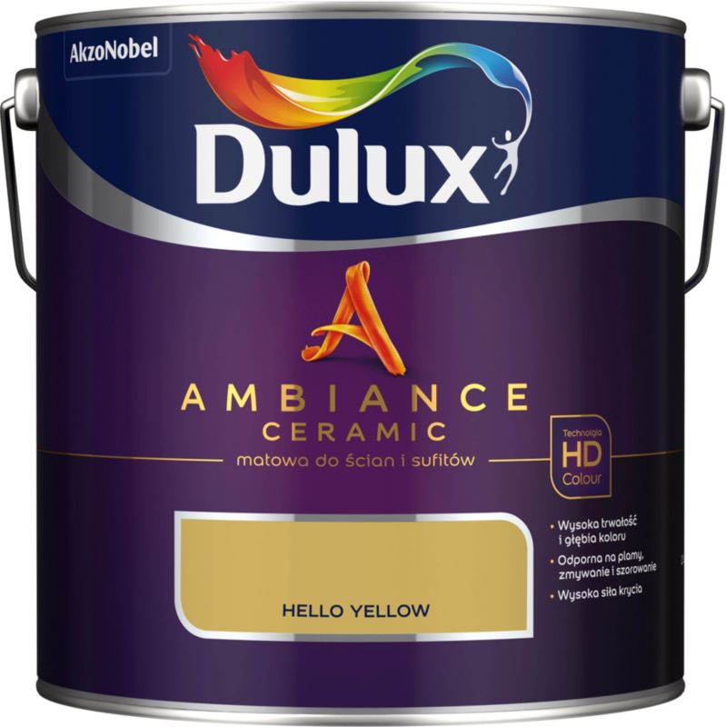 Dulux Ambiance Ceramic hello yellow maling 2,5 l