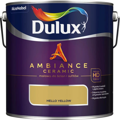 Dulux Ambiance Ceramic hello yellow maling 2,5 l