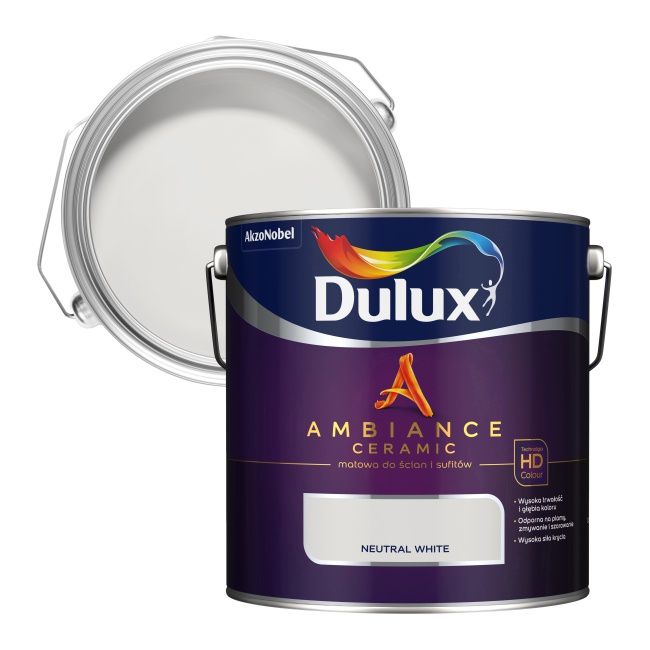 Dulux Ambiance Ceramic maling neutral hvid 2,5 l