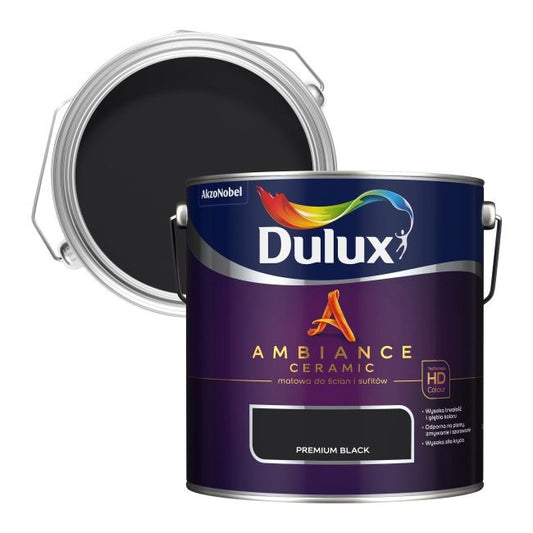 Dulux Ambiance Ceramic premium sort maling 2,5 l