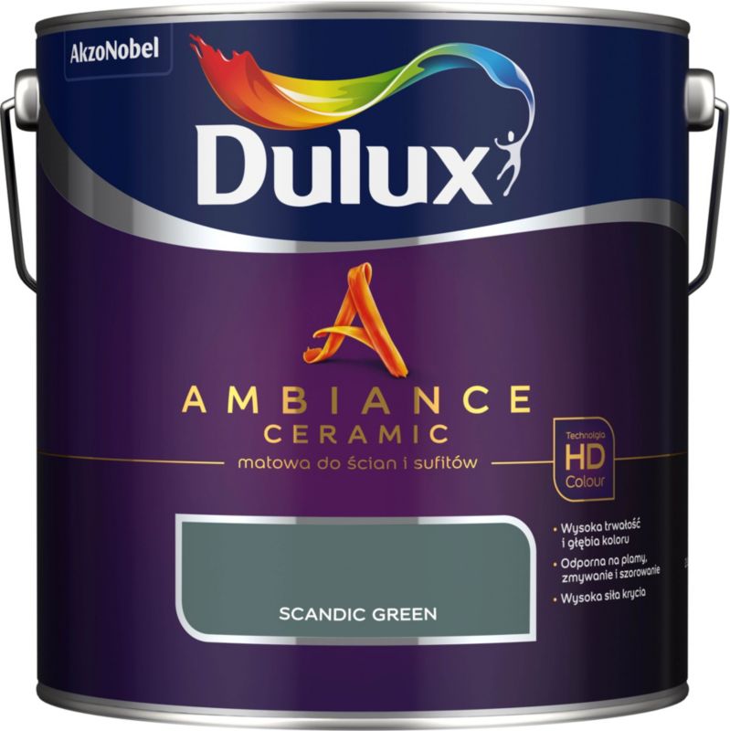 Dulux Ambiance Ceramic scandic green maling 2,5 l