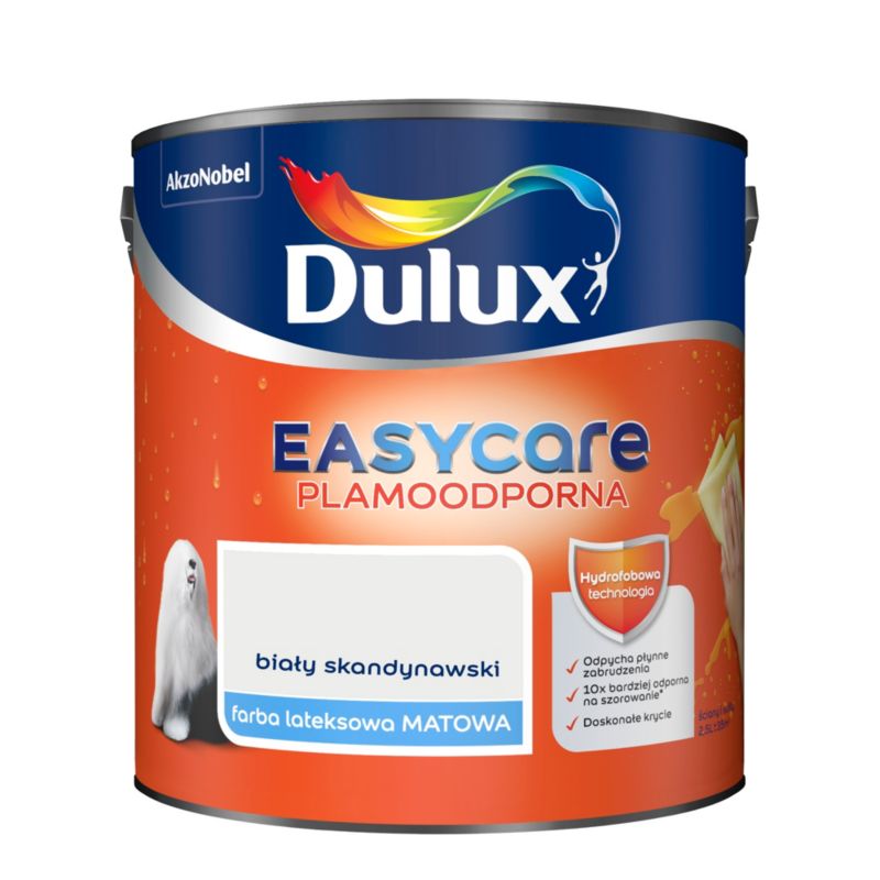 Dulux EasyCare maling skandinavisk hvid 2,5 l