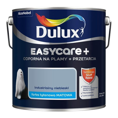 Dulux EasyCare+ maling i industriel blå 2,5 l
