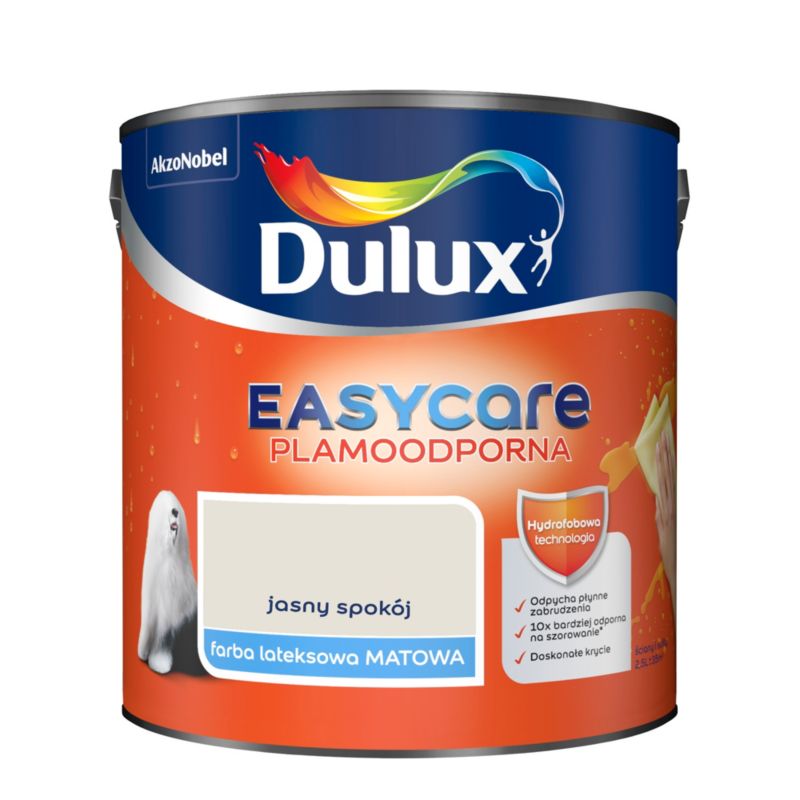 Dulux EasyCare maling i farven Lys ro, 2,5 l