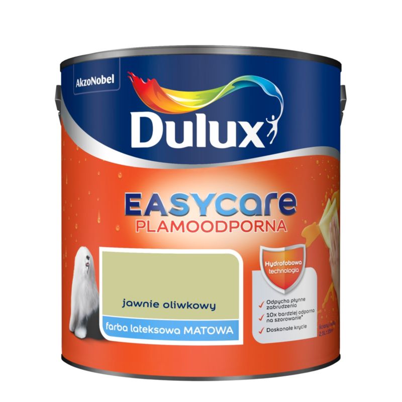 Dulux EasyCare maling i åben olivengrøn 2,5 l