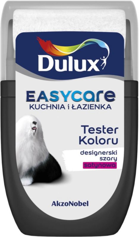 Dulux EasyCare Køkken og Badeværelse maling designergrå satin 30 ml