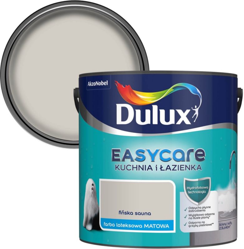 Dulux EasyCare maling til køkken og badeværelse finsk sauna 2,5 l