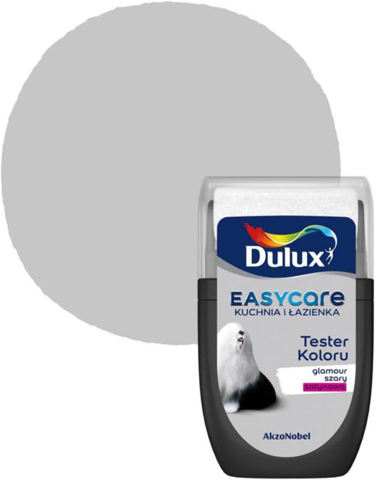Dulux EasyCare køkken og badeværelse maling glamour grå satin 30 ml