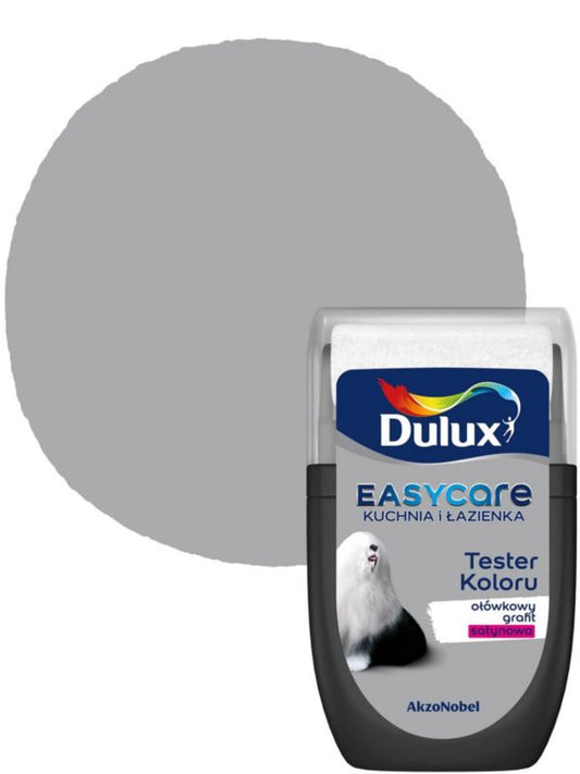 Dulux EasyCare Køkken og Badeværelse maling i blyantsgrafit satin 30 ml