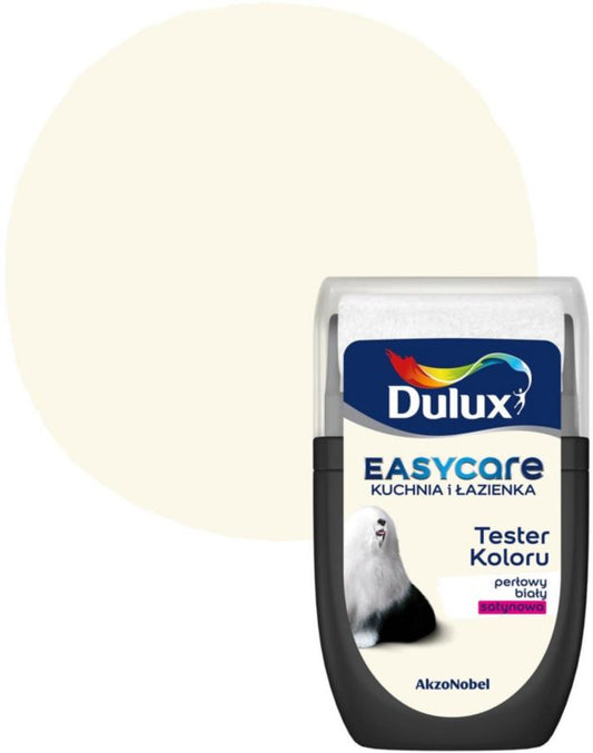 Dulux EasyCare Køkken og Badeværelse maling perlemorshvid satin 30 ml