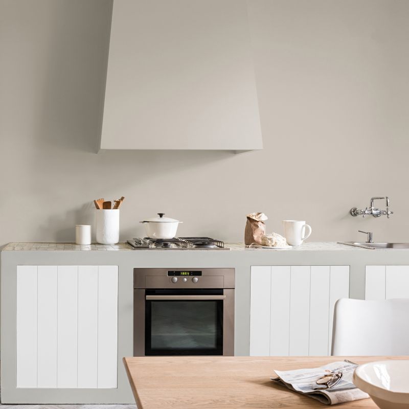 Dulux EasyCare maling til køkken og badeværelse i farven gråt lærred 2,5 l