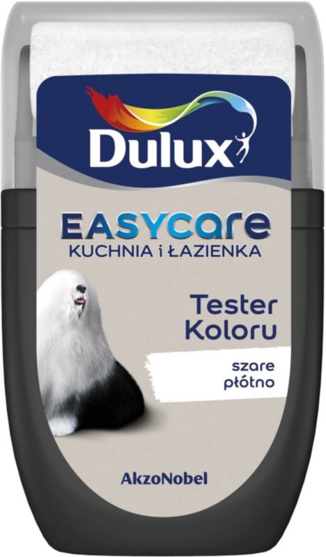 Dulux EasyCare maling til køkken og badeværelse gråt lærred 30 ml