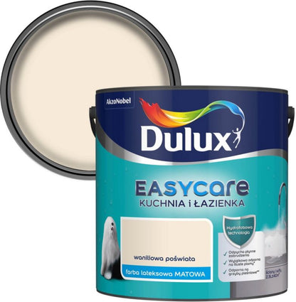 Dulux EasyCare maling til køkken og badeværelse i vanilje-glød, 2,5 l
