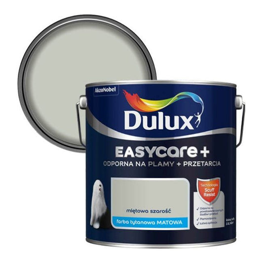 Dulux EasyCare+ maling i mintgrå, 2,5 l