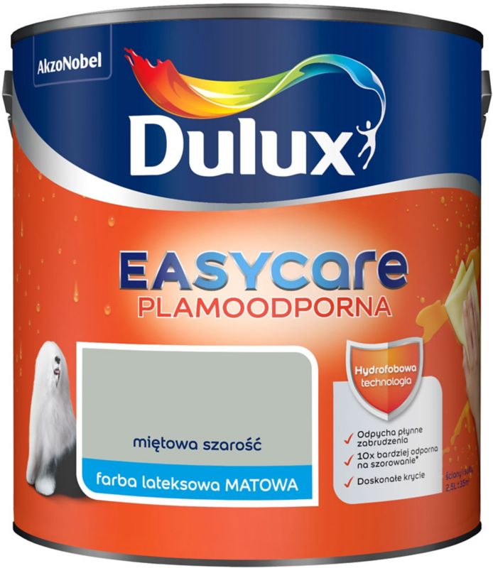 Dulux EasyCare+ maling i mintgrå, 2,5 l
