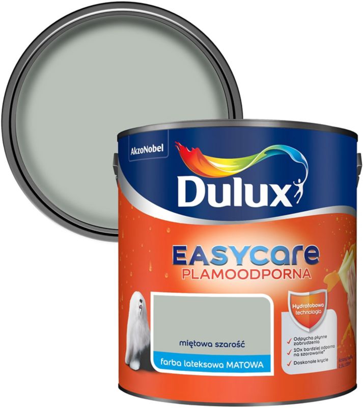 Dulux EasyCare+ maling i mintgrå, 2,5 l