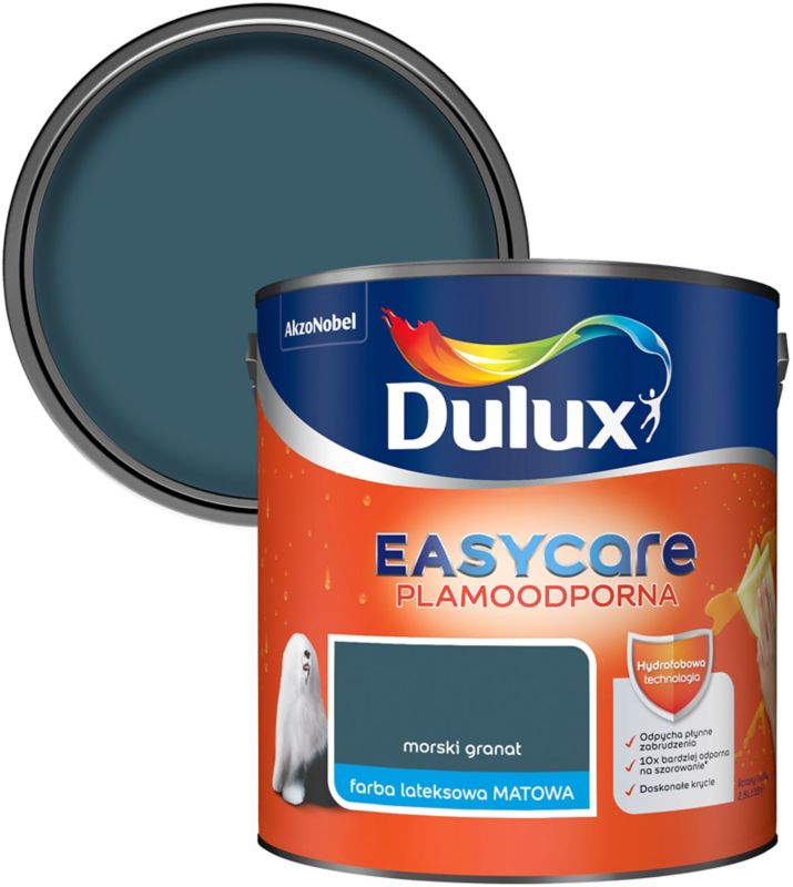 Dulux EasyCare maling i dyb havblå 2,5 l