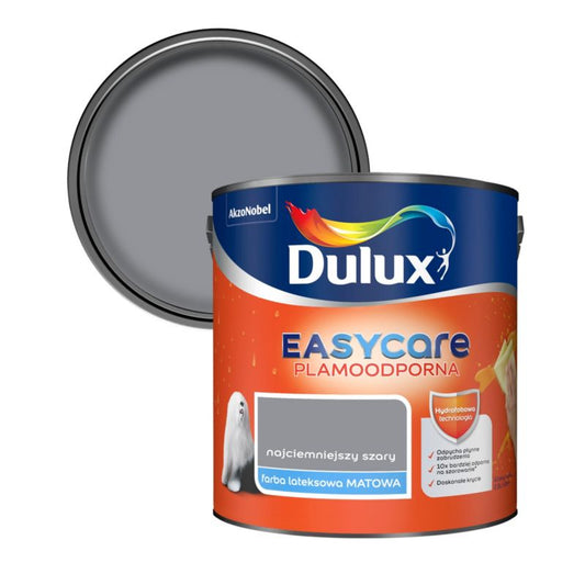 Dulux EasyCare maling i mørkeste grå 2,5 l