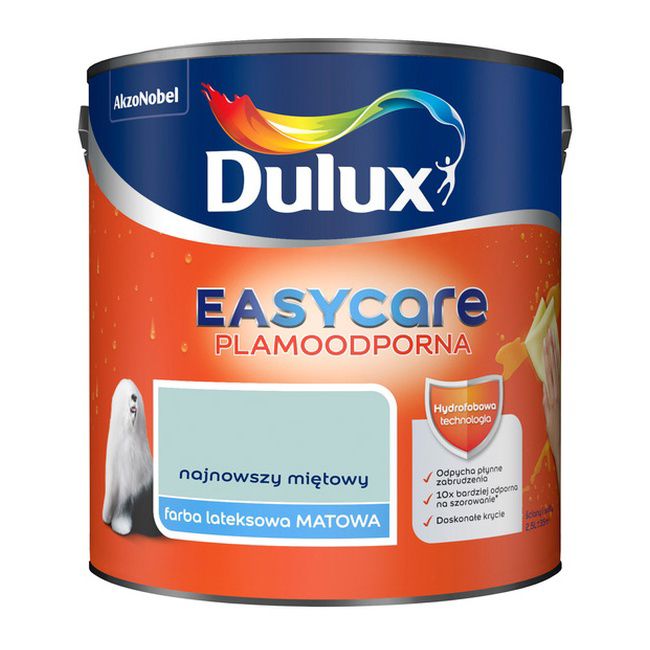 Dulux EasyCare maling i ny mintfarve 2,5 l