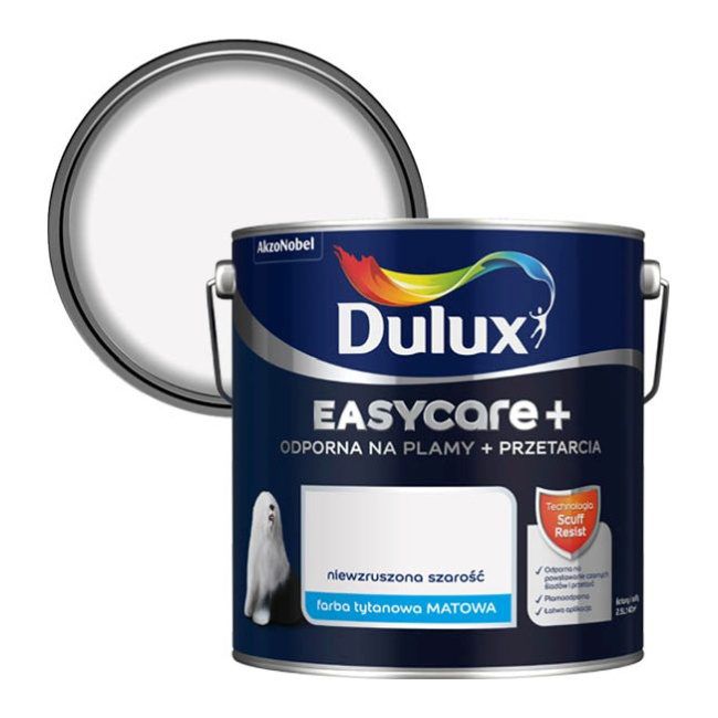 Dulux EasyCare+ maling urokkelig grå 2,5 l