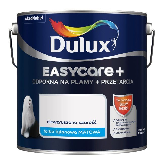 Dulux EasyCare+ maling urokkelig grå 2,5 l