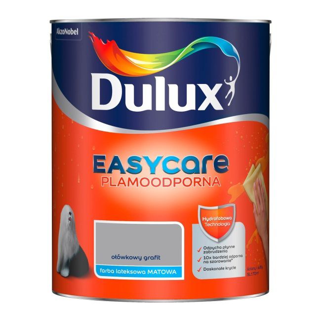 Dulux EasyCare maling i blyantsgrafit 5 l
