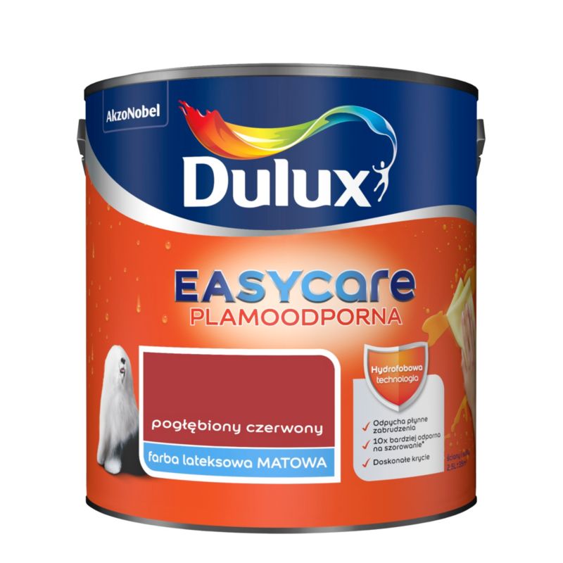 Dulux EasyCare maling dyb rød 2,5 l