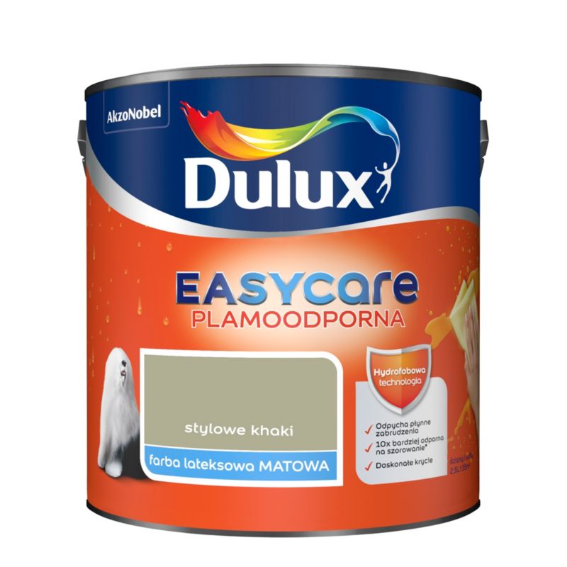 Dulux EasyCare maling i stilfuld khaki 2,5 l