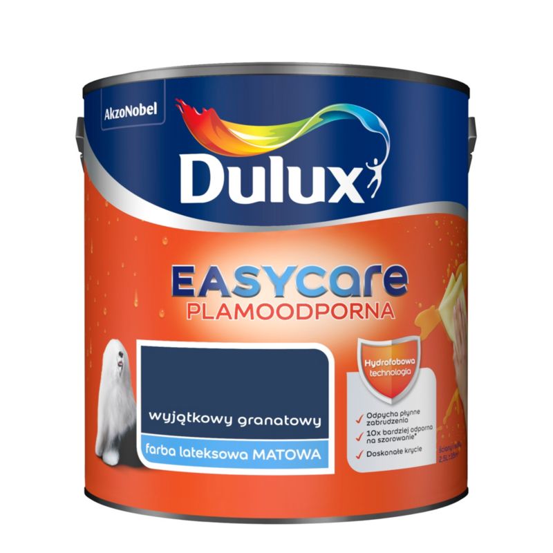 Dulux EasyCare maling i unik blå, 2,5 l