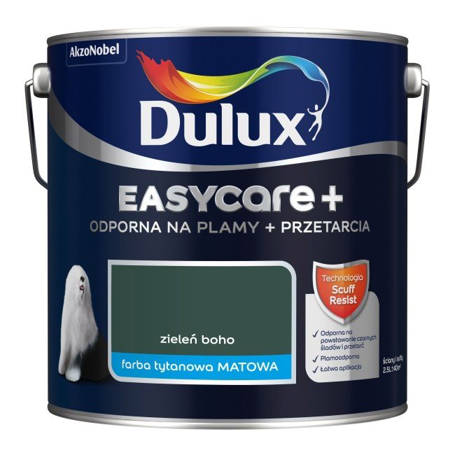 Dulux EasyCare+ maling i boho-grøn 2,5 l