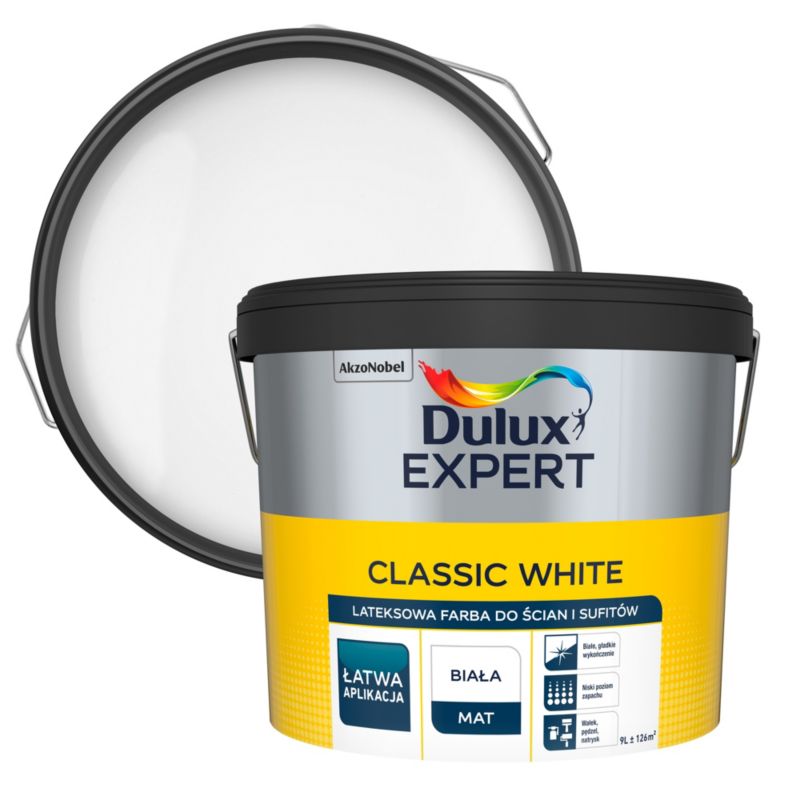 Dulux Expert Classic hvid maling 9 l